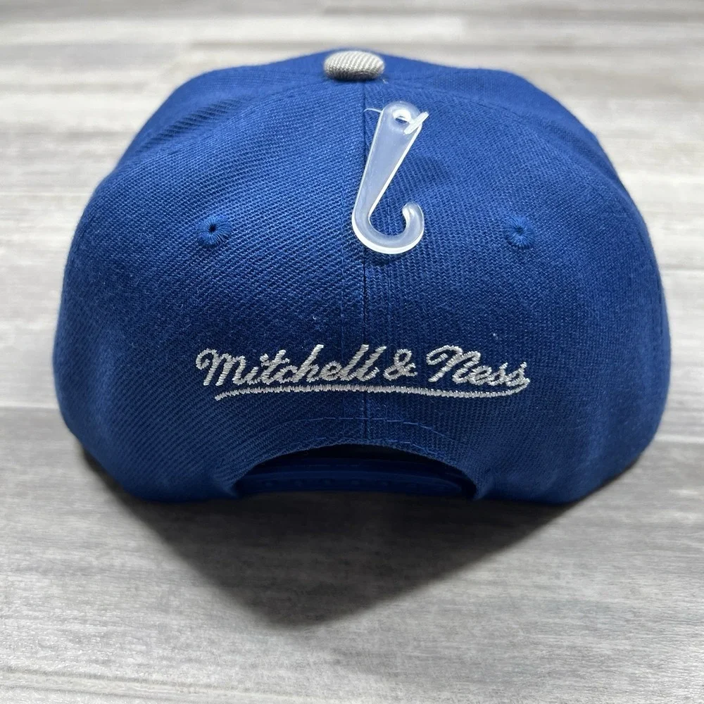Mitchell & Ness Detroit Lions Youth Fit Snapback Hat Vintage Style Blue/Gray NEW